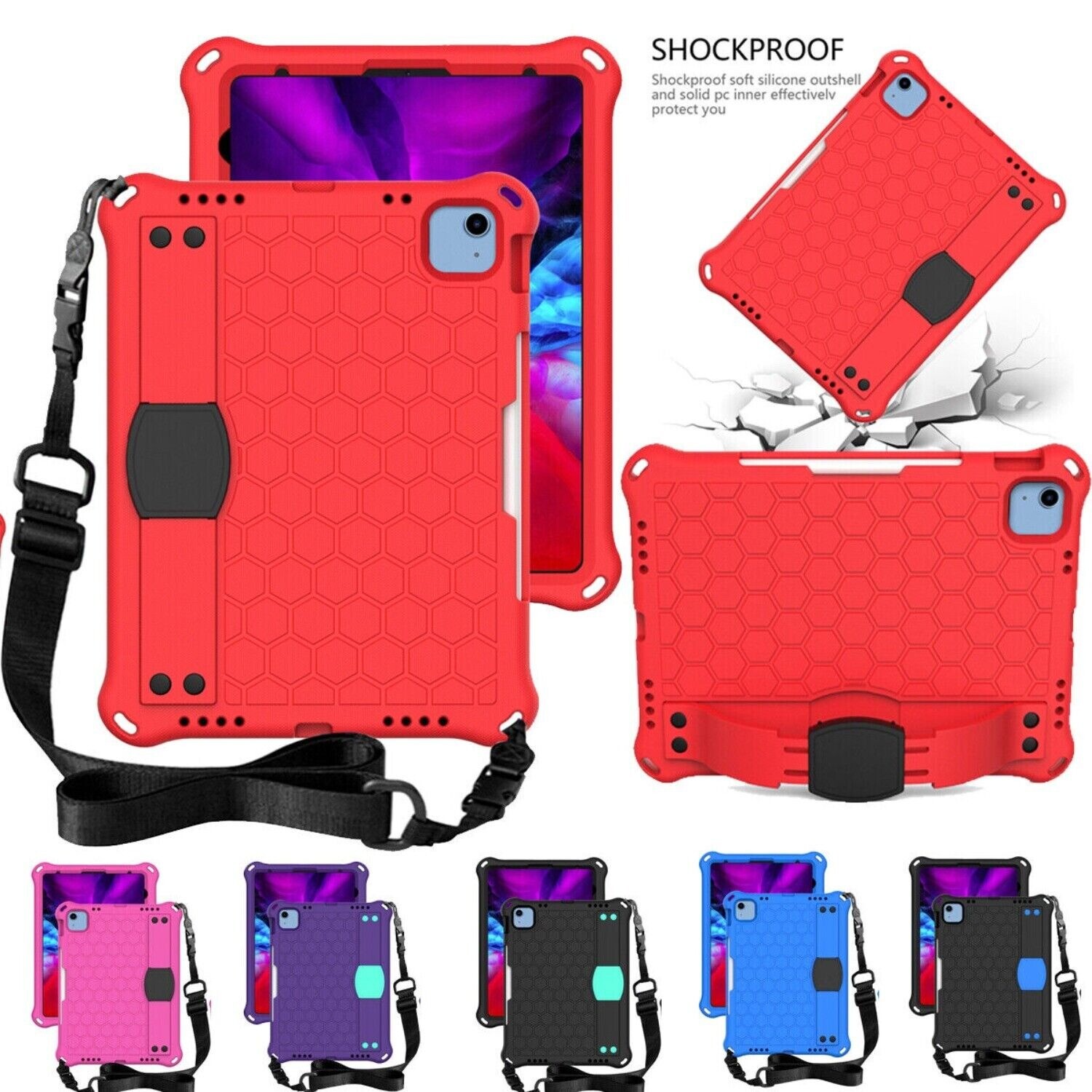 For iPad A16 11th 10th 9th 8th 7th 6 5th Generation Air 11 Shockproof Case Cover
