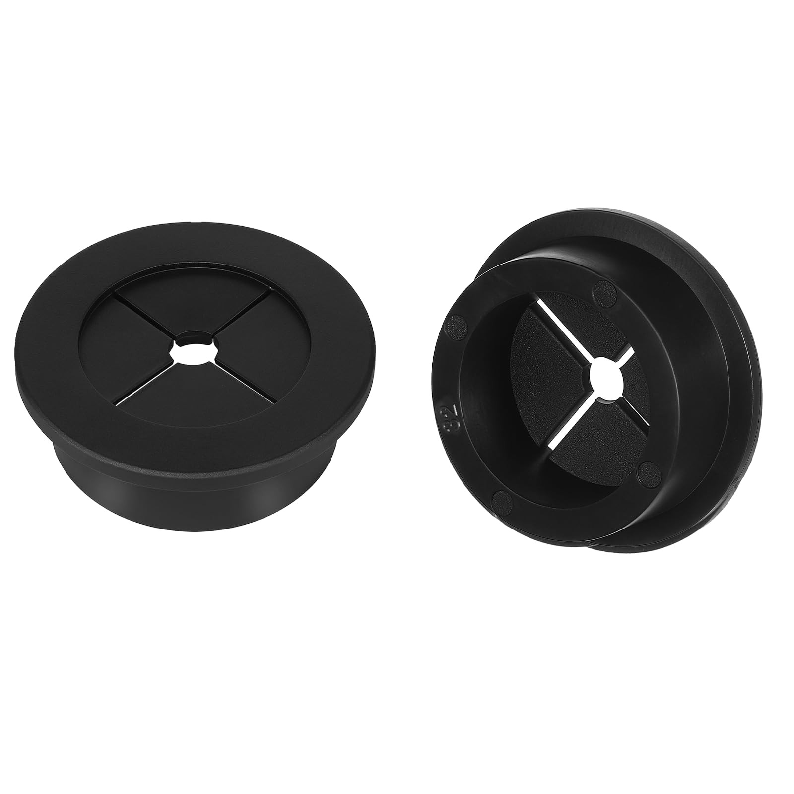 2PCS Cable Cord Grommet, 1-1/4 Inch (32mm) Black (32mm),