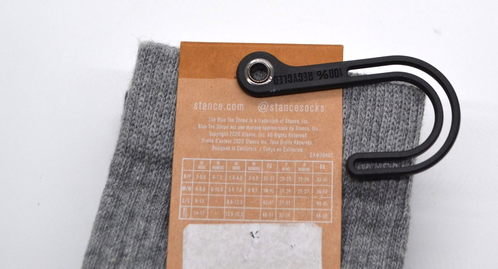 Stance Casual 3 pack Men's Blue Gray White Cotton Blend Socks Size L/9-13