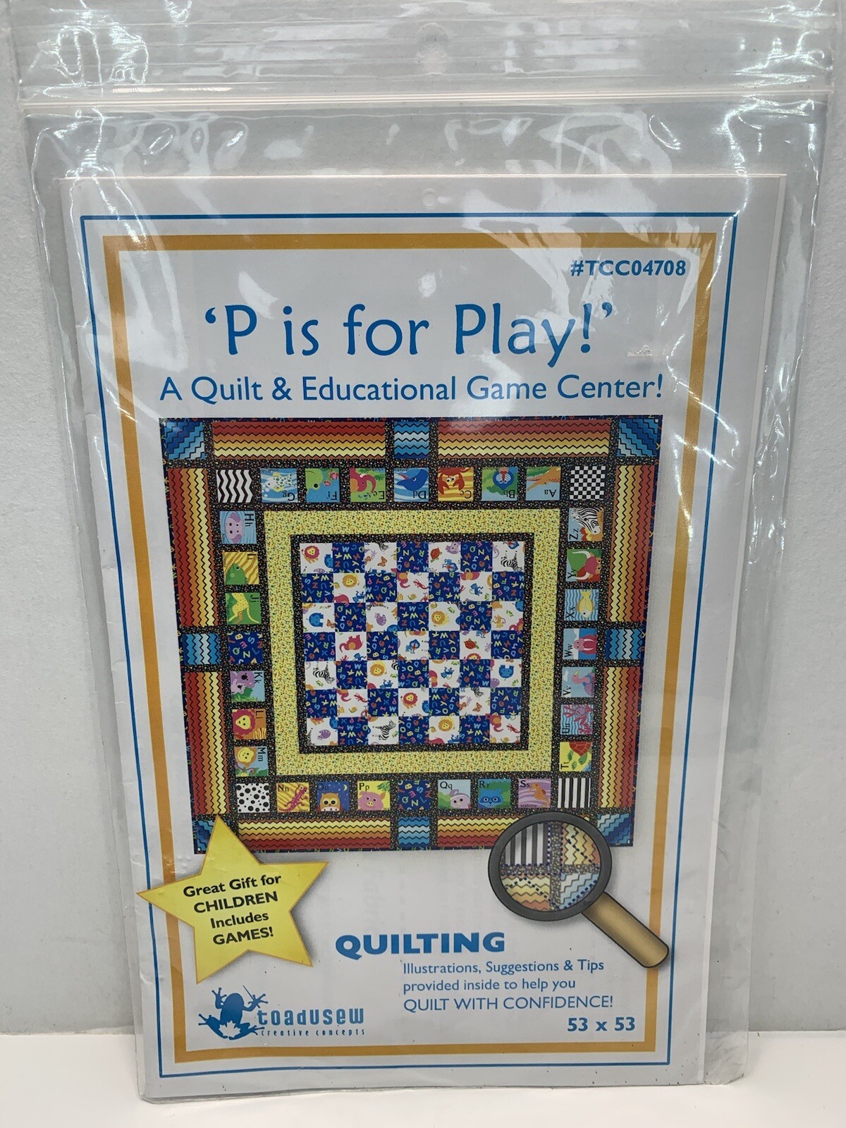P is for Play Pieced Quilt Pattern Game Educational Board By Toadusew