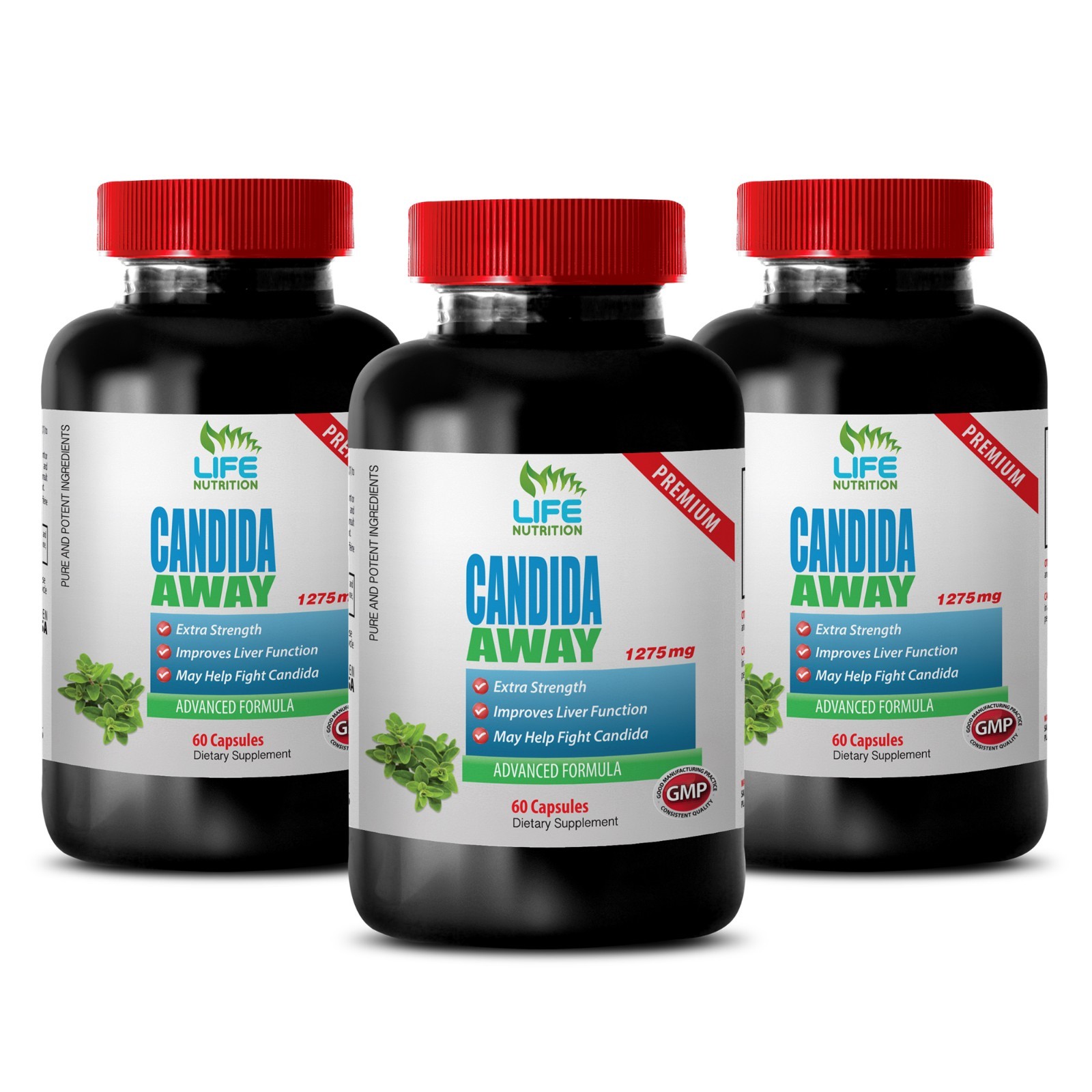 Candida Away 1275mg Fight Candida Yeast Cleanse Your Body Extra Strength Pill 3B