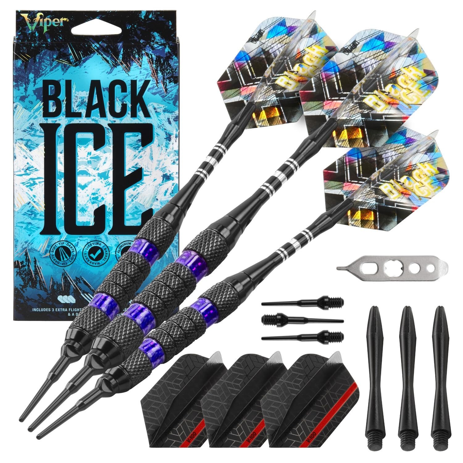 Viper Black Ice Soft Tip Darts Purple 16 Grams