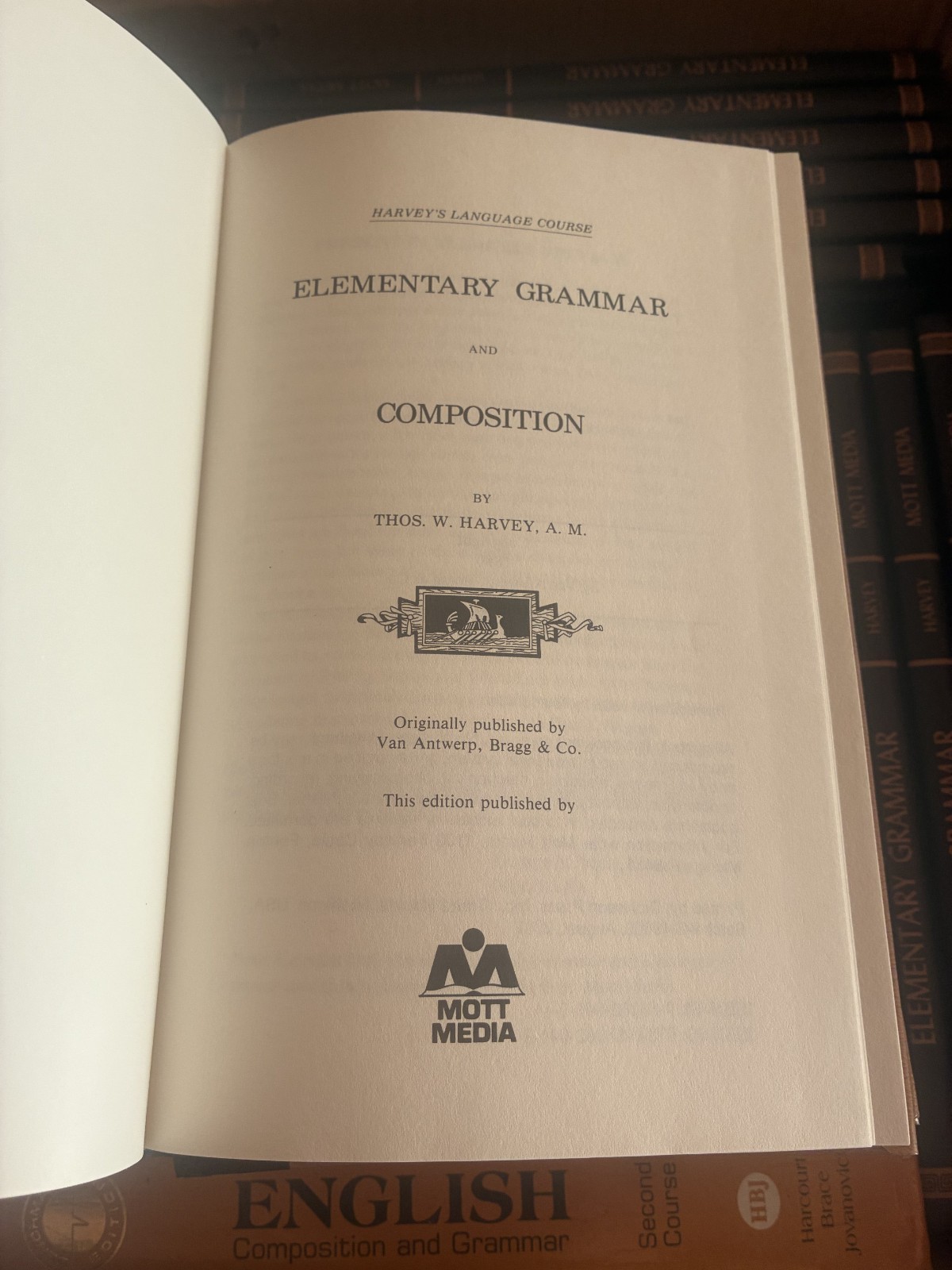 Harvey's Language Course Ser.: Elementary Grammar and Composition by Thos W....