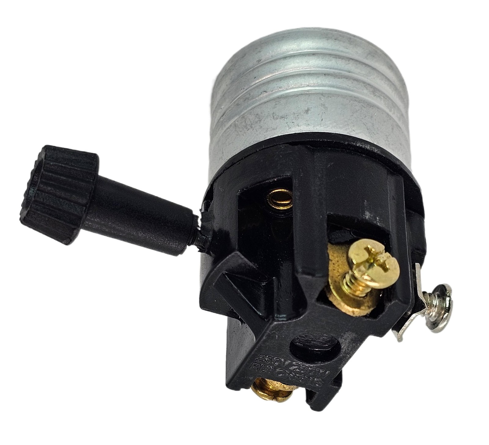 3-Terminal E26 Medium Base Socket Interior with Turn Knob Socket Only