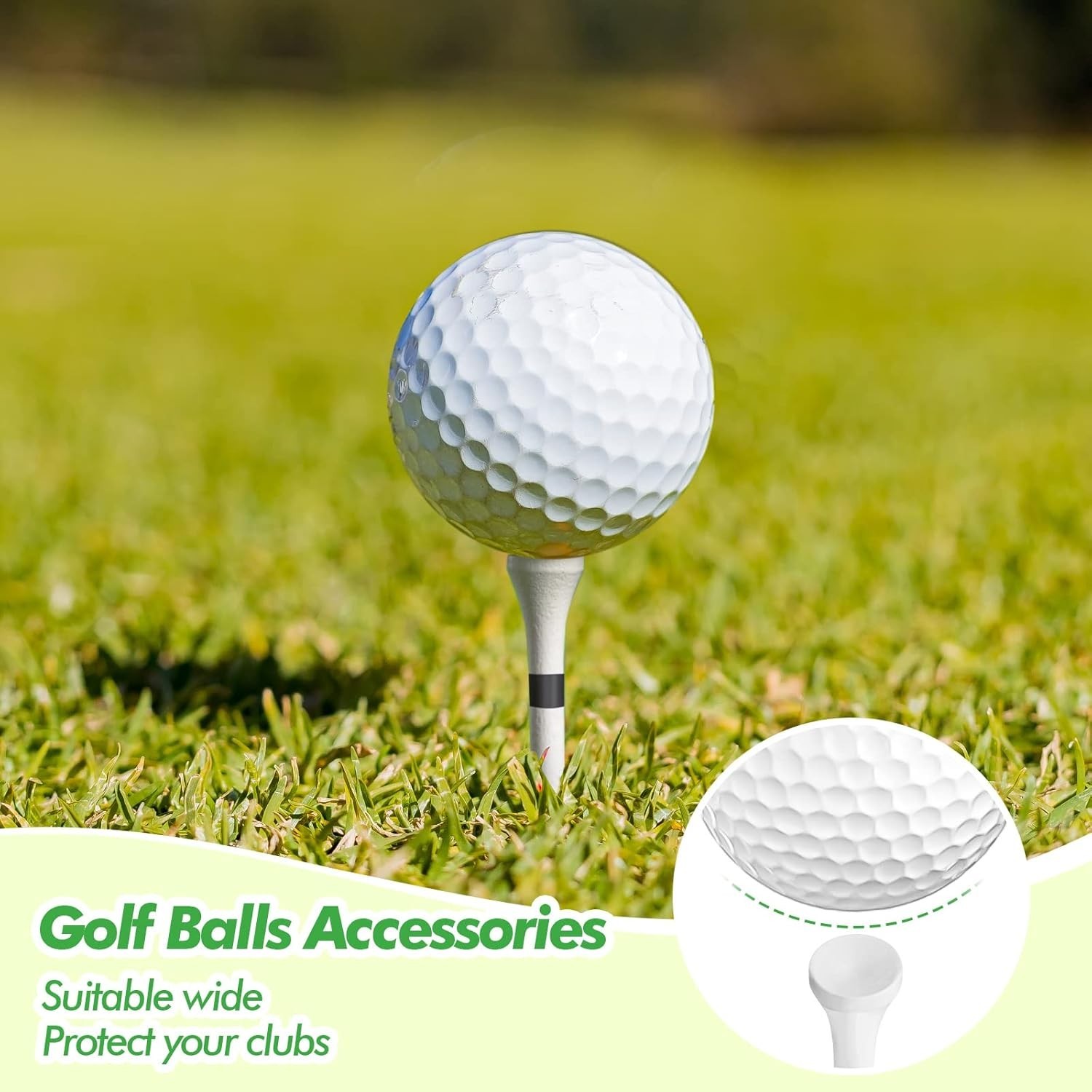 Golf Tees Bulk Pack for Men Balls Accessories