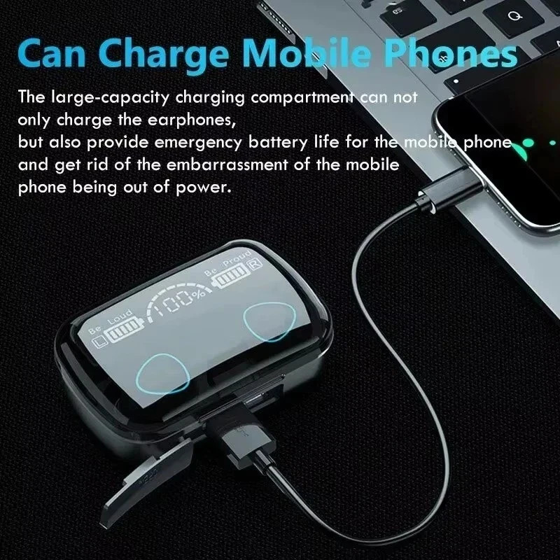 TWS Bluetooth 5.1 Earbuds Wireless Noise Cancelling Waterproof Headset