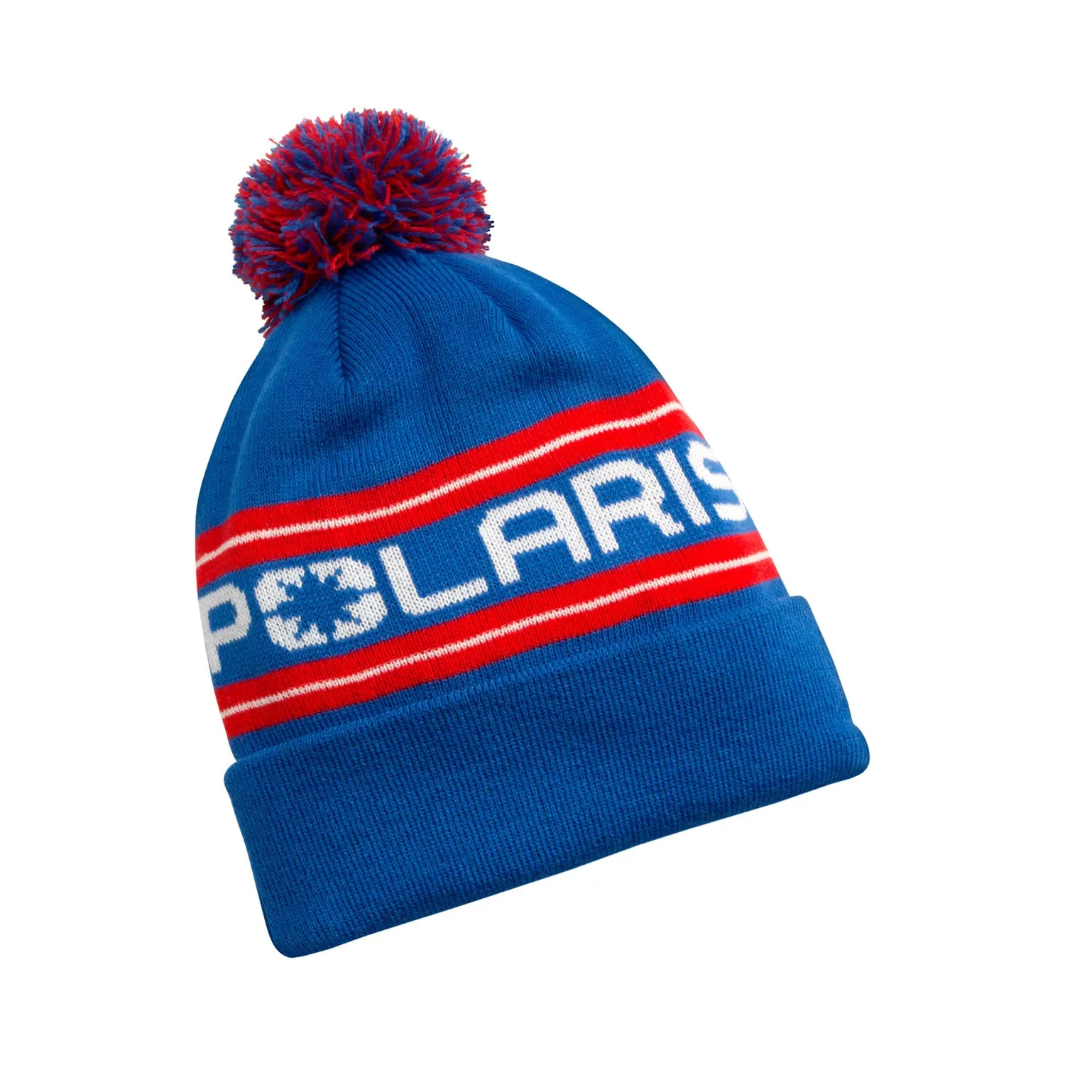 POLARIS YOUTH KIDS CHILDS SWITCHBACK BEANIE  with Pom HAT - BLUE  - New