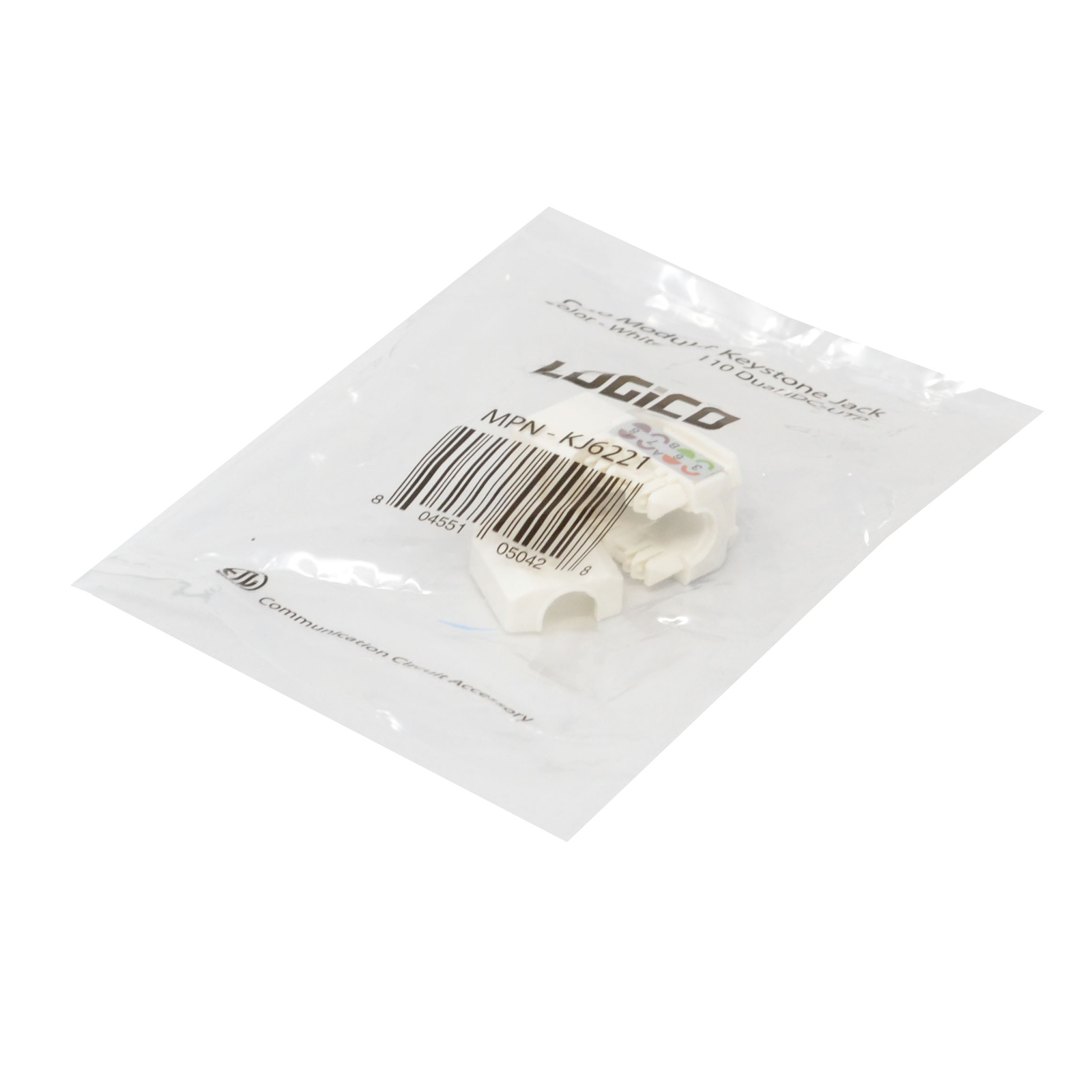 5 pack lot Keystone Jack Cat6 White Network Ethernet 110 Punchdown 8P8C