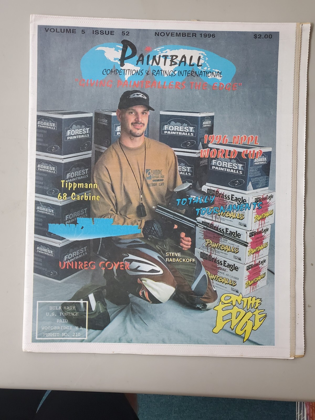 PCRI Paintball Magazine Nov 1995 - Steve Rabackoff Houston Heat Cover Great Cond