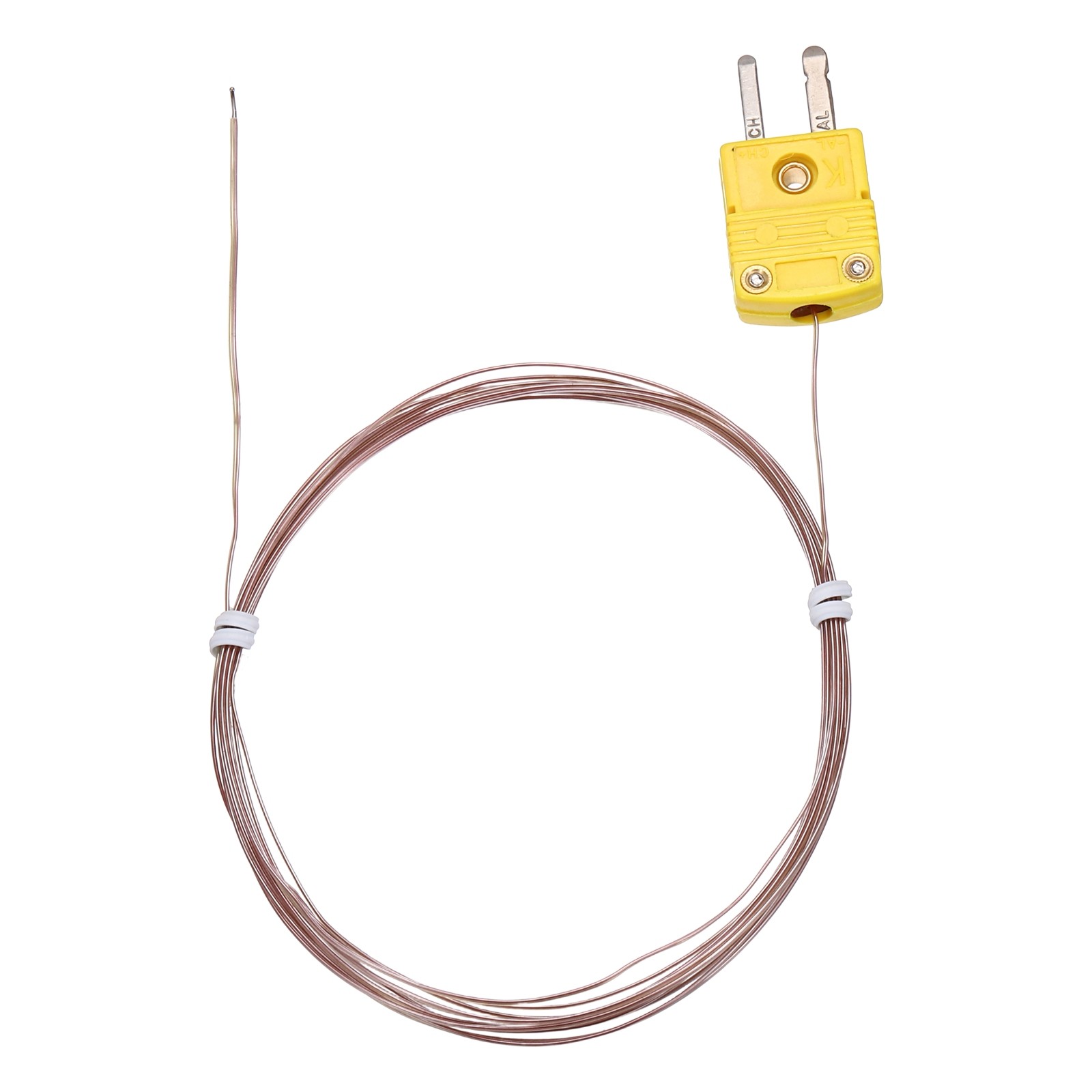 K Type Thermocouple Mini Connector Temperature Sensor 8ft 0.8mm Wire