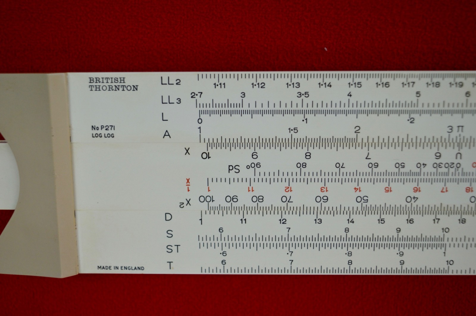 BRITISH THORNTON P271 LOG LOG SLIDE RULE - BOXED & INSTRUCTION - FREE SHIPPING!