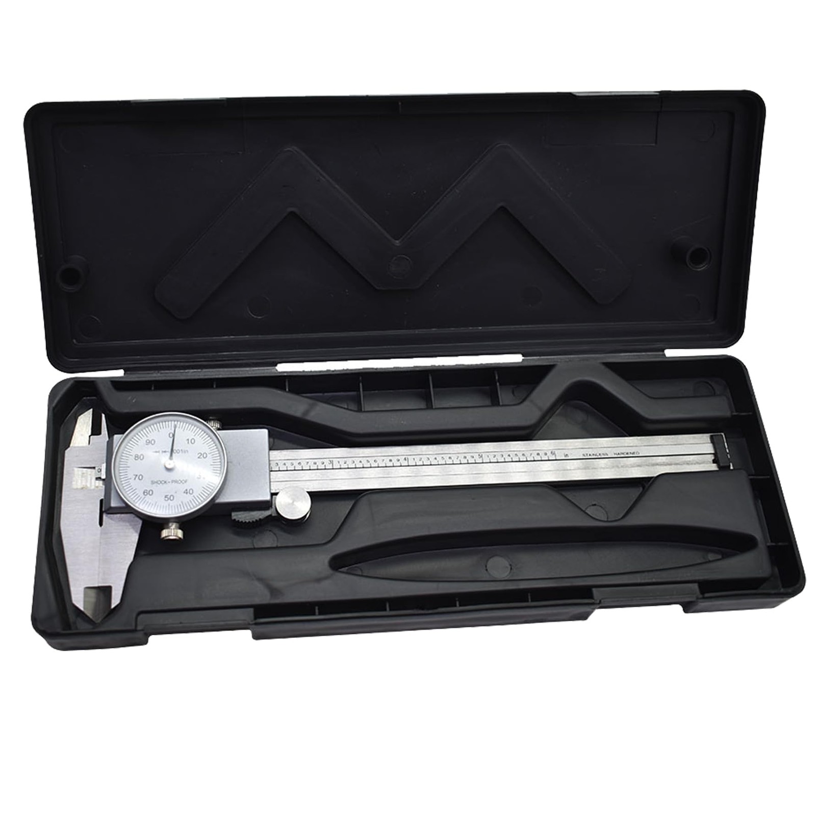 0-6 inch Dial Caliper Measuring Tool Imperial Stainless Steel 4-Way Dial...