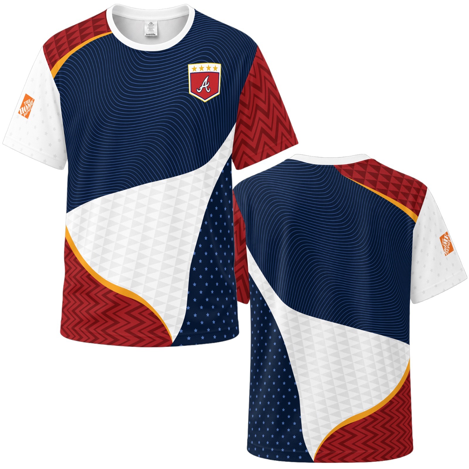 Custom Name Braves Soccer Giveaway Jersey - All Size