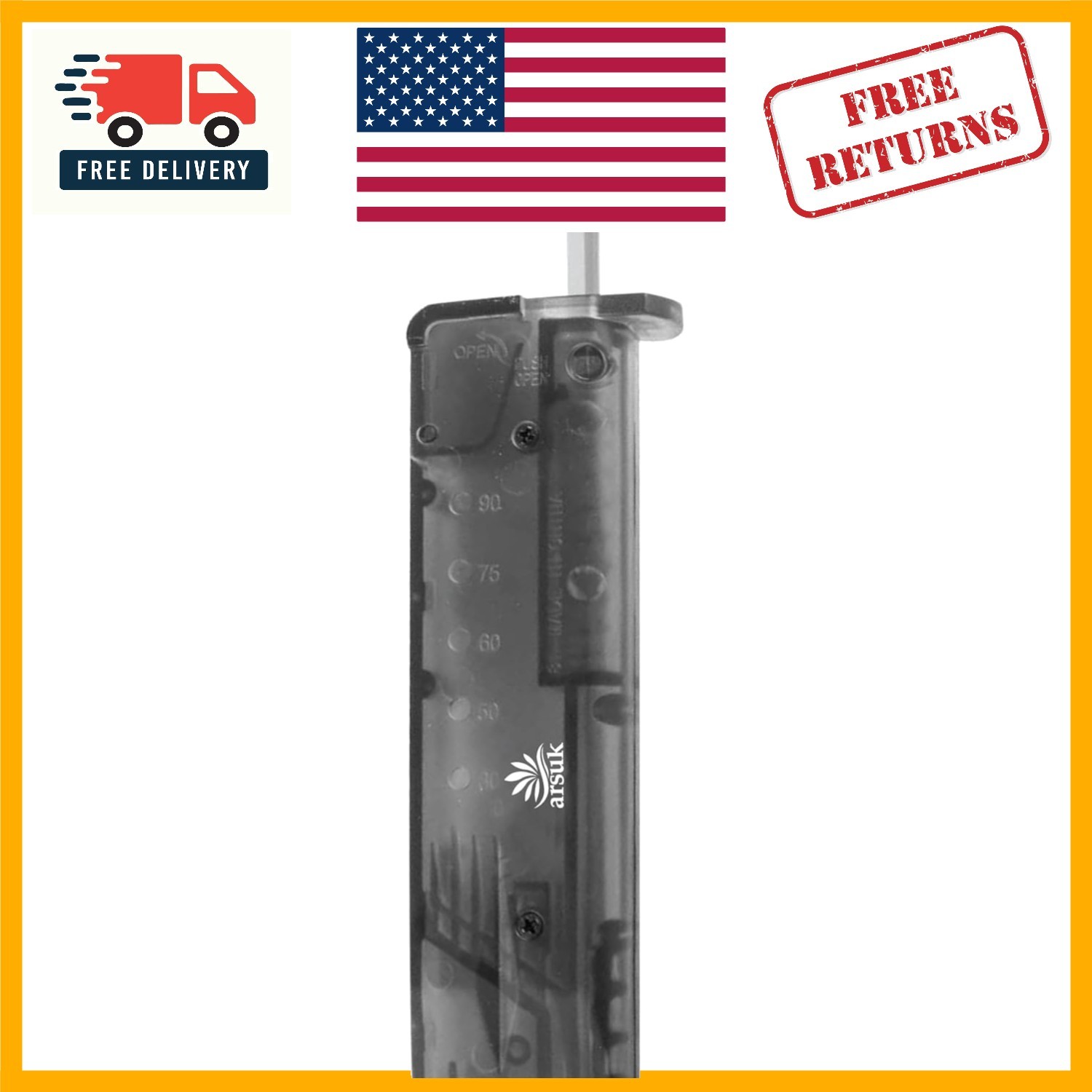 Quick-Access 90 Round 6mm BB Loader for Airsoft Magazines – Sleek Black Finish
