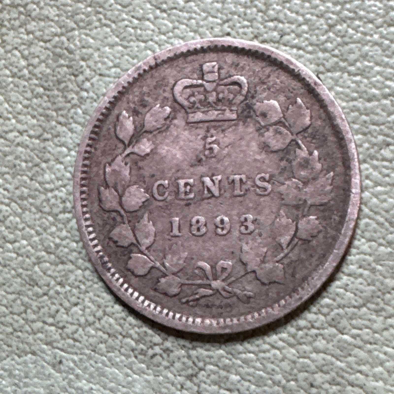 Canada 5 Cents 1893 Silver Coin KM#2