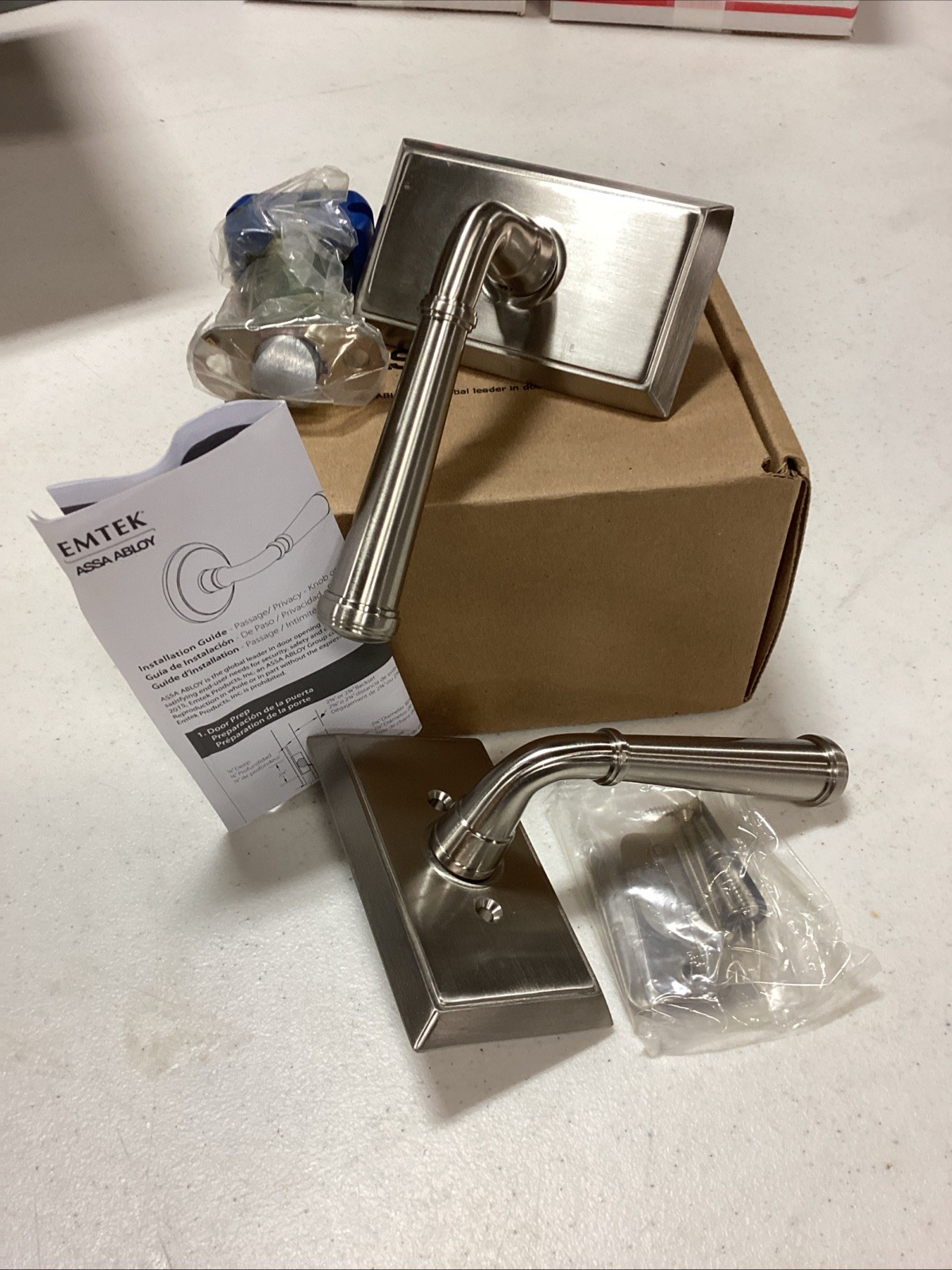 EMTEK 8121MELHUS15 PASSAGE LEVER SET