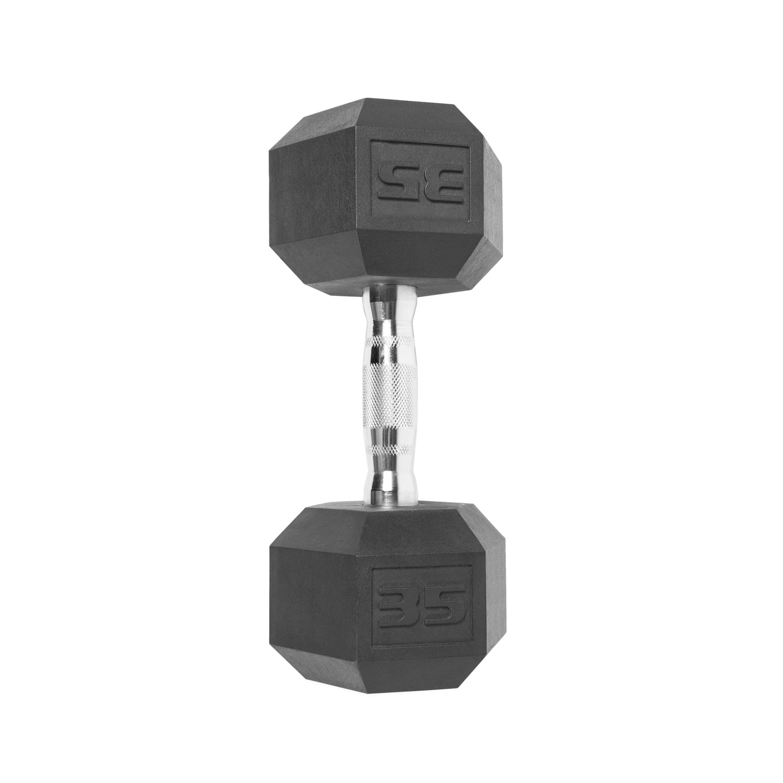 Single 35 lbs Coated Hex Dumbbell Home Gym Strength Training Workout Weight