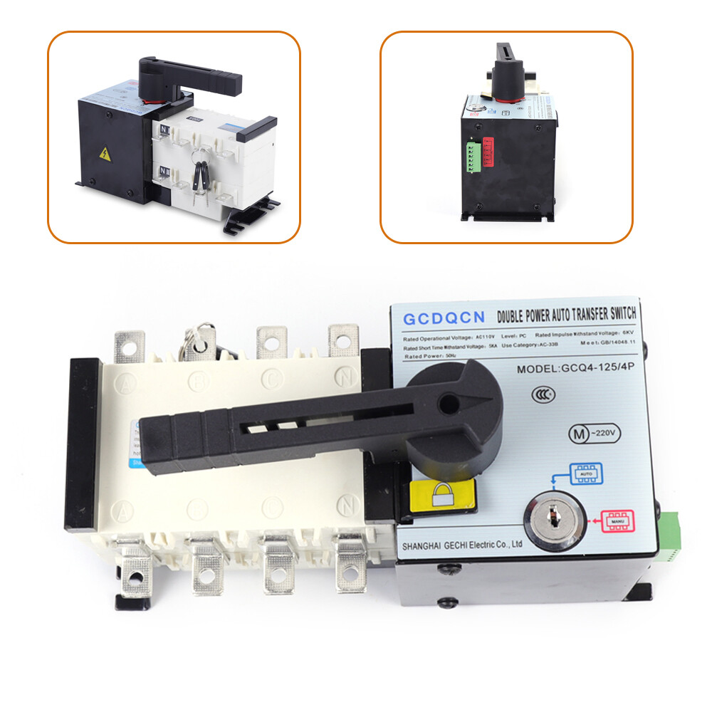 100A 4P Dual Power Automatic Transfer Switch Changeover Isolation Generator