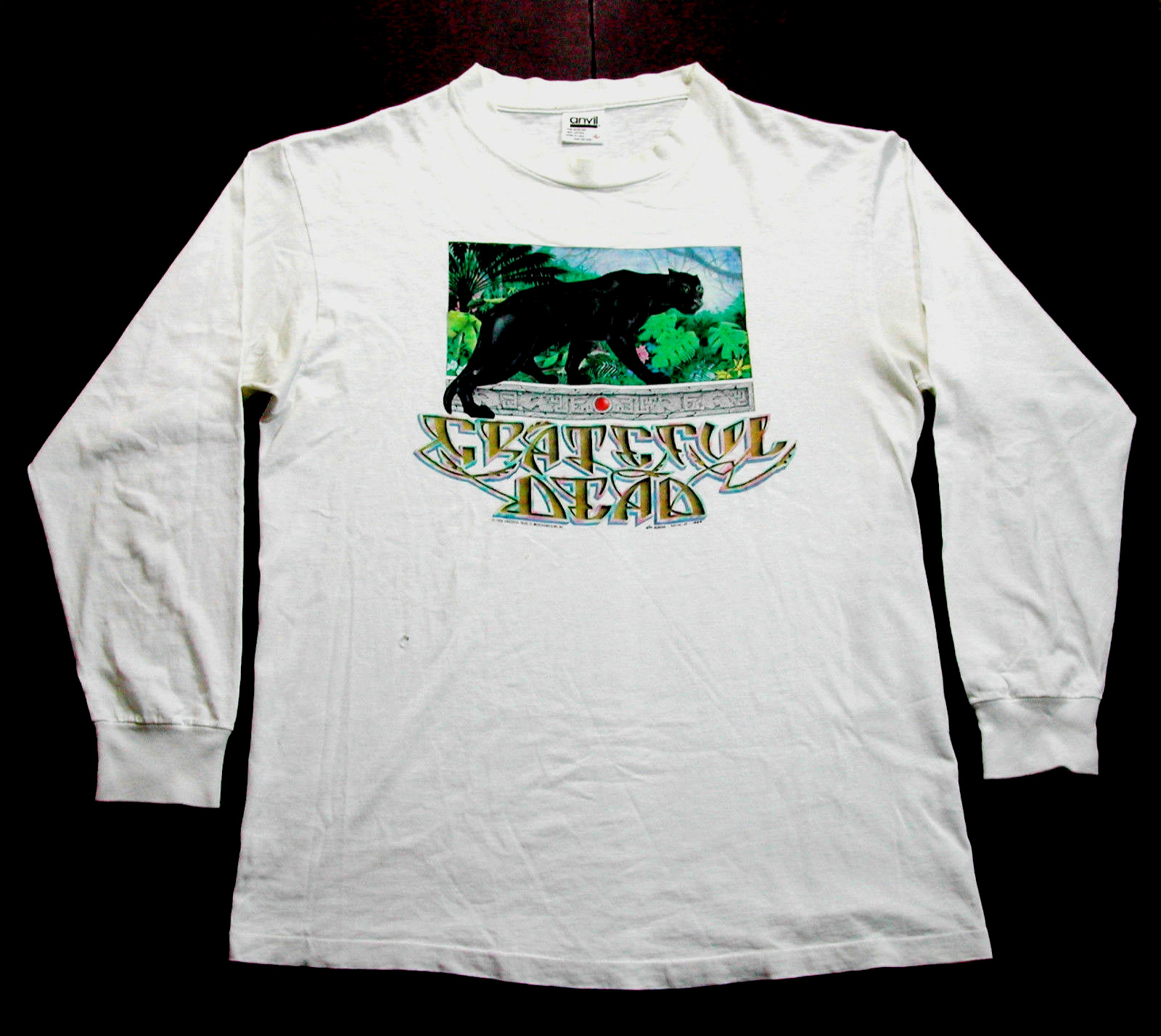 Grateful Dead Shirt T Shirt Vintage 1989 Rainforest Leaves Panther Mikio GDM L