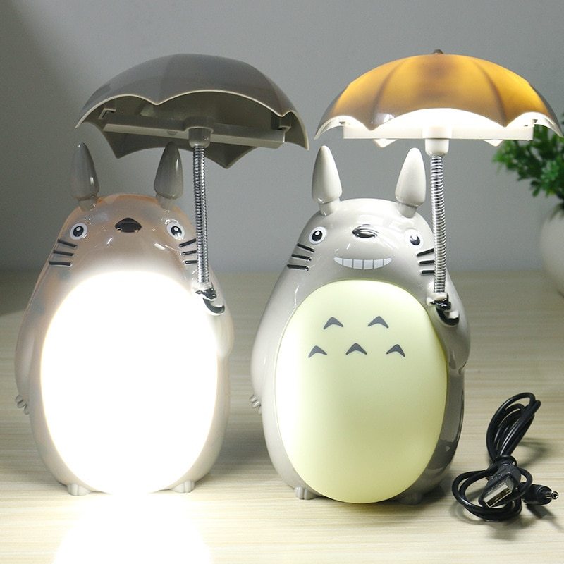 Totoro Lamp USB Kawaii Cartoon My Neighbor LED Night Light Reading Home Decor
