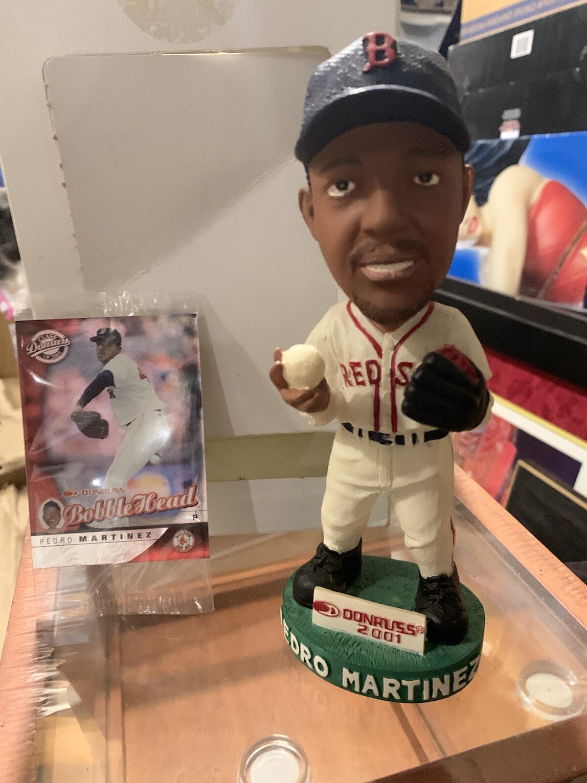2001 DONRUSS CLASSIC PEDRO MARTINEZ BOSTON REDSOX BOBBLEHEAD WITH CARD L/E