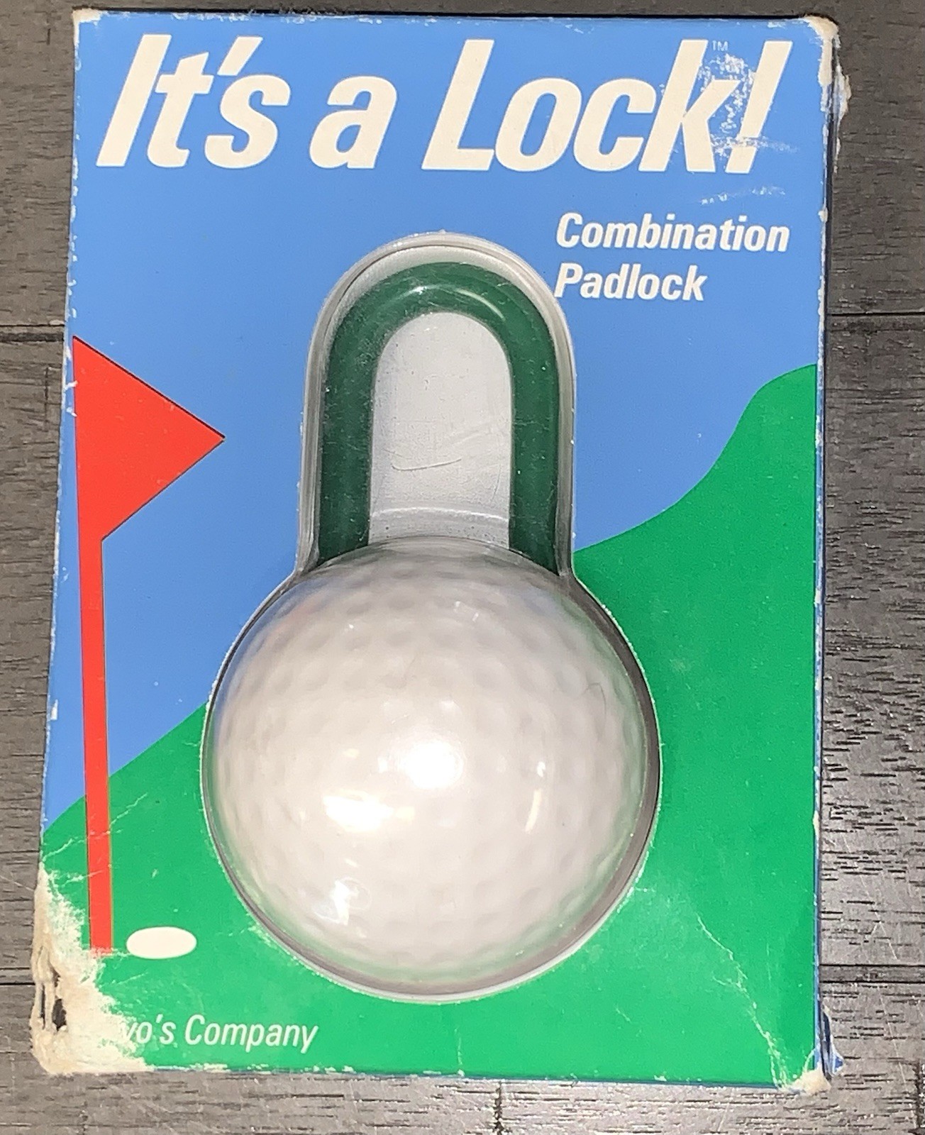 A8 NIB IT’S A LOCK GOLF BALL COMBINATION PADLOCK TWO’S COMPANY STEEL SHACKLE