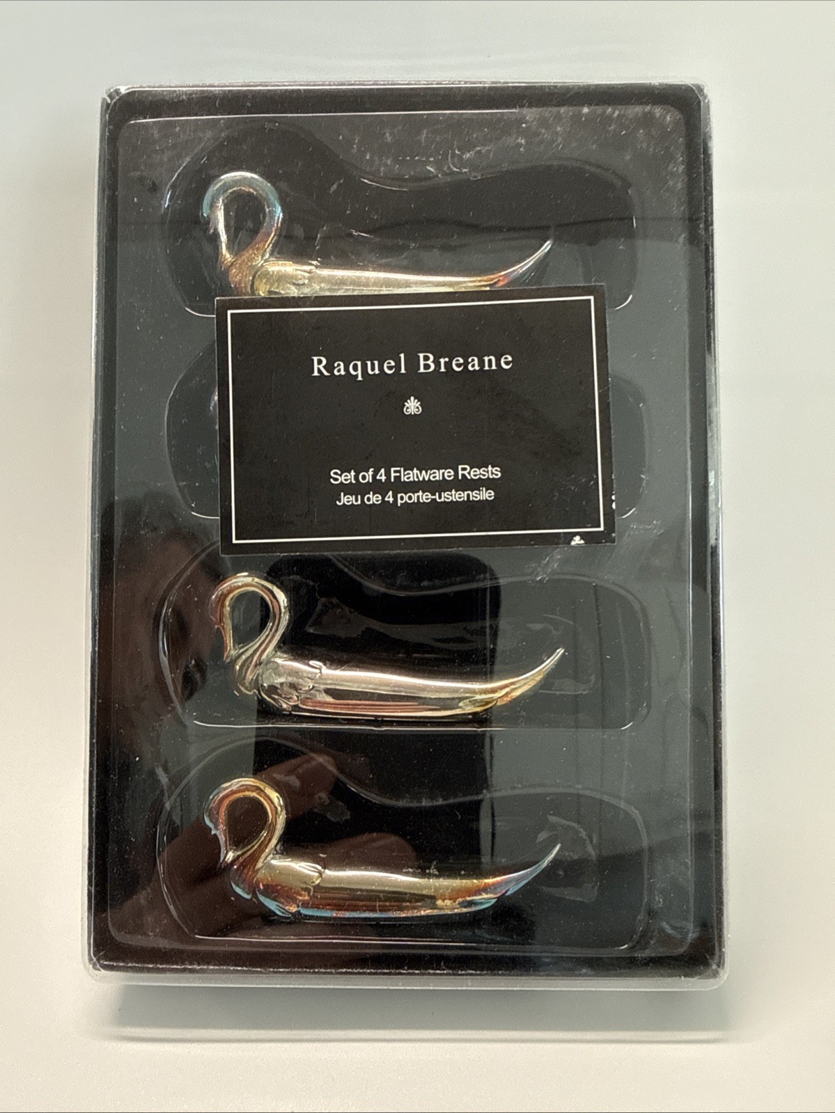 Silver Plated Flatware Knife Rests Swans Ducks  Set 4