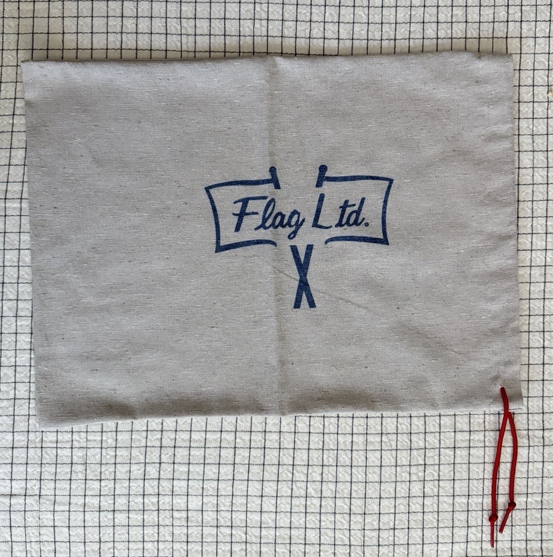 Flag Ltd. cloth cover protector bag shoes purse drawstring 15"X 11"
