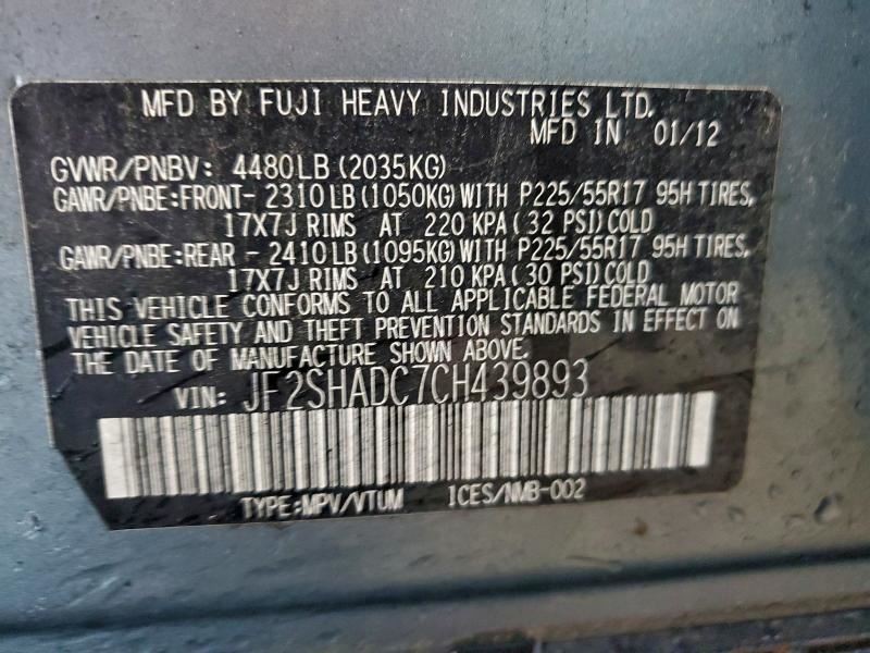 2012-2013 Subaru Forester Control Module Multifunction Integrated OEM 1558402