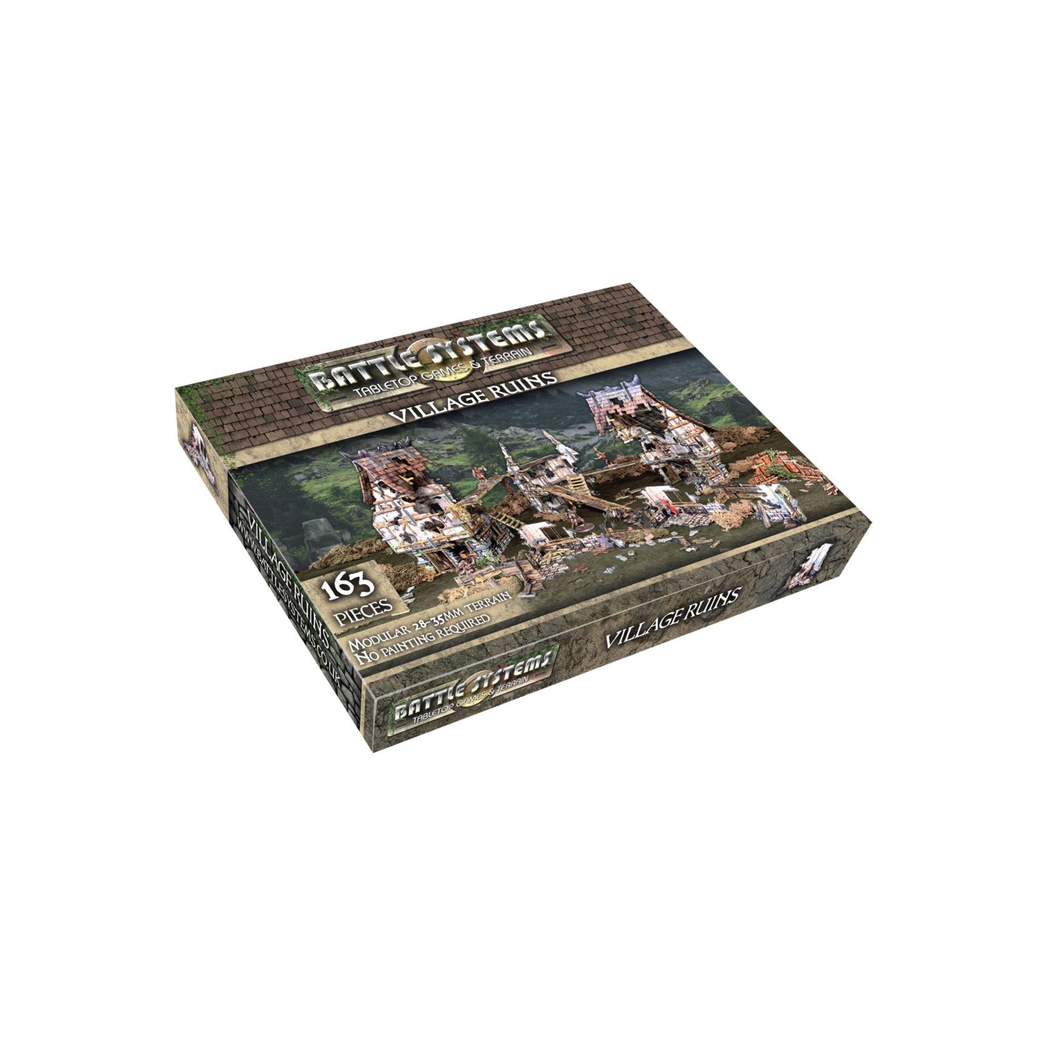 Battle Systems Terrain 28mm Village Ruins (2020 Ed) SW (New)