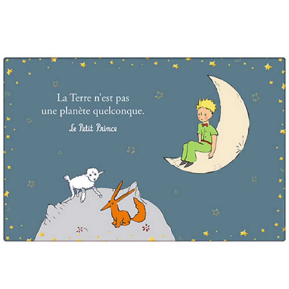 Kiub The Little Prince on the Moon Table Set with Fox and Sheep (43x28cm)
