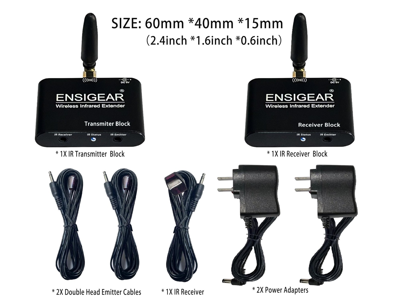 Wireless IR Repeater Kit, Infrared Remote Control Extender, Infrared Remote C...