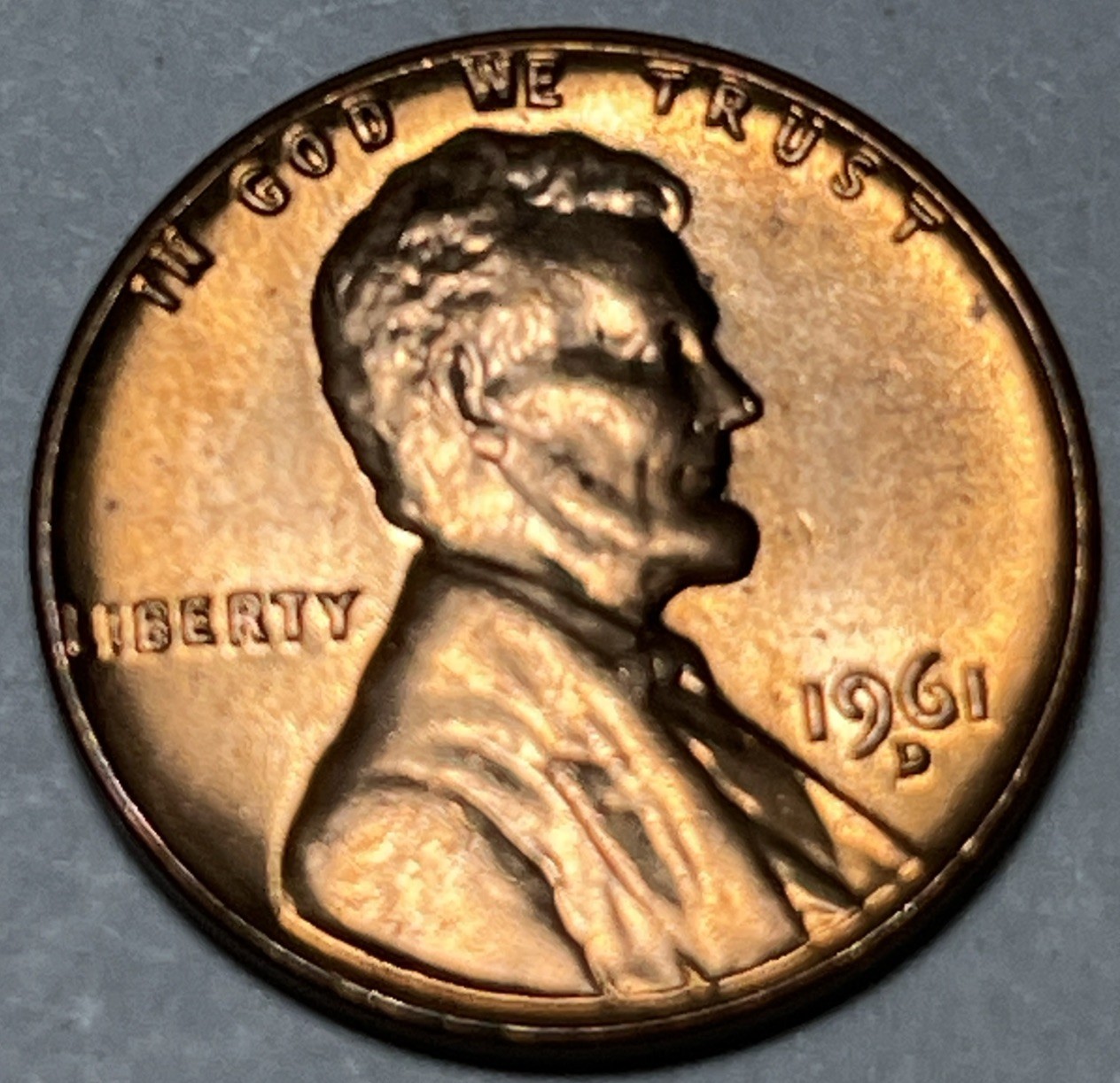 1961D Lincoln Penny Error No Visible VDB Uncirculated
