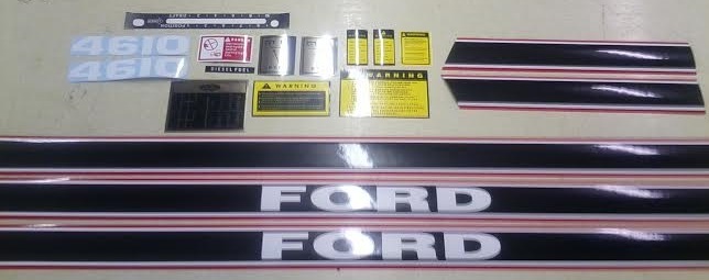 Ford 4610 Hood Cautions Pto Shift Lift decals