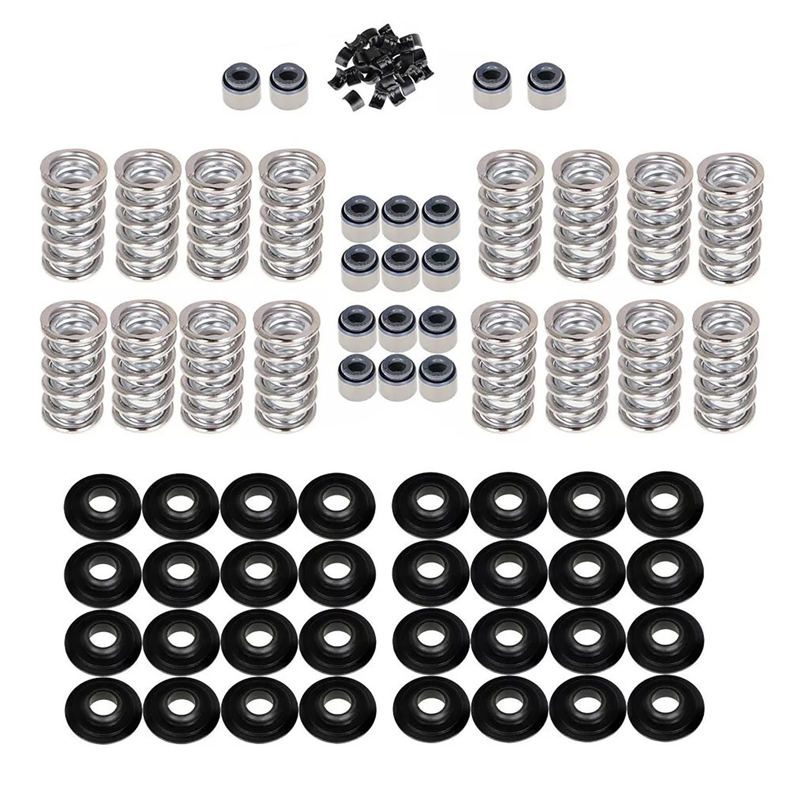 16Set Dual Valve Spring Steel Retainers For LS .660" 4.8 5.3 6.0 LS1/LS2/3 SK001