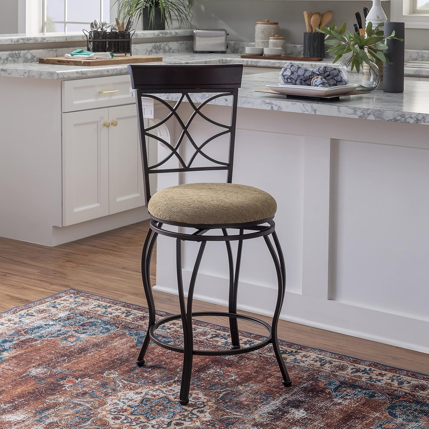 Curves Swivel Counter Bar Stool 24"