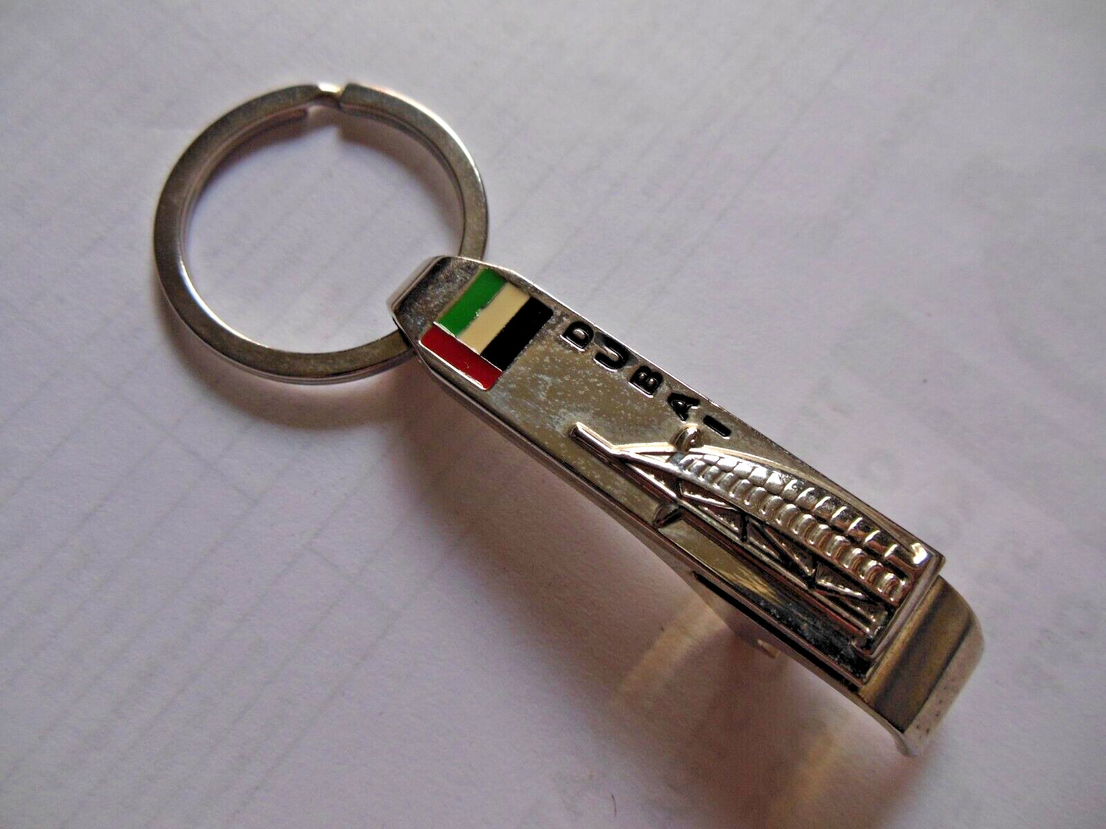 DUBAI ** Bottle Opener / Keychain / High Quality Chrome Metal  * Free  Shipping