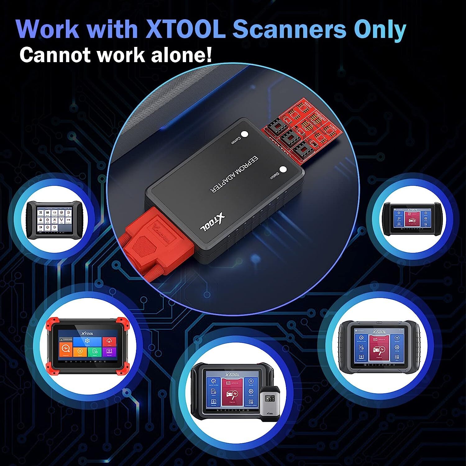 XTOOL EEPROM Adapter Retrieve PIN Code Restore IMMO Data Work for D7/D8 BT/D9PRO