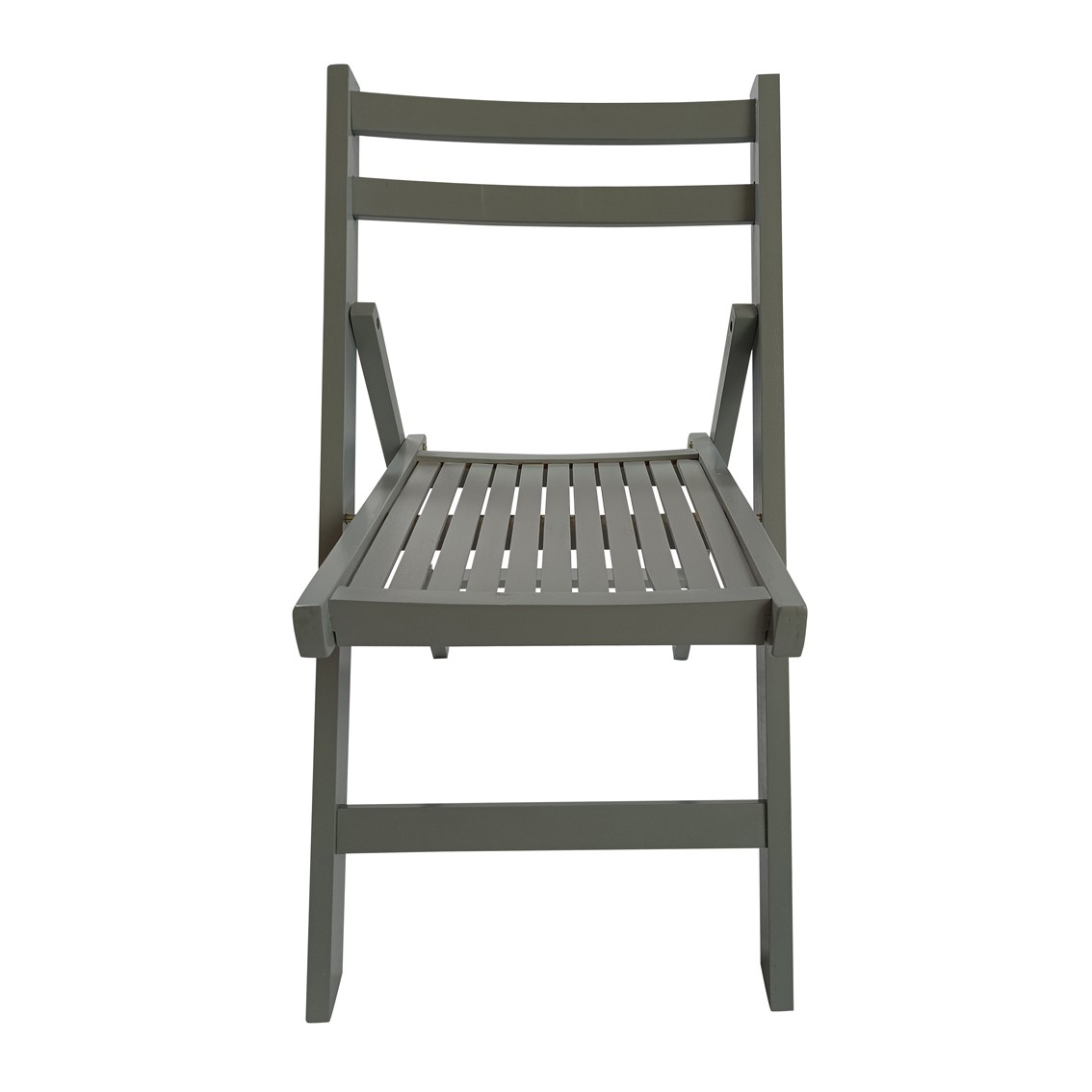 Set of 4 Folding Chair Event Chair Furniture Slatted Wood Gray