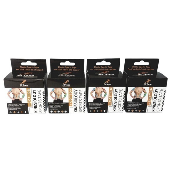 JB Tape Kinesiology Sports Tape - Elastic, Cotton, Pain Relief, Support