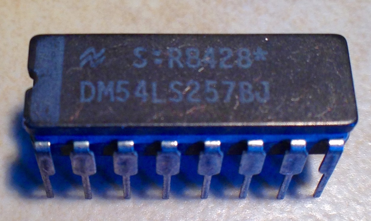 National DM54LS257BJ Military Quad 2 Input Multiplexer (Tri-State Output)-NOS