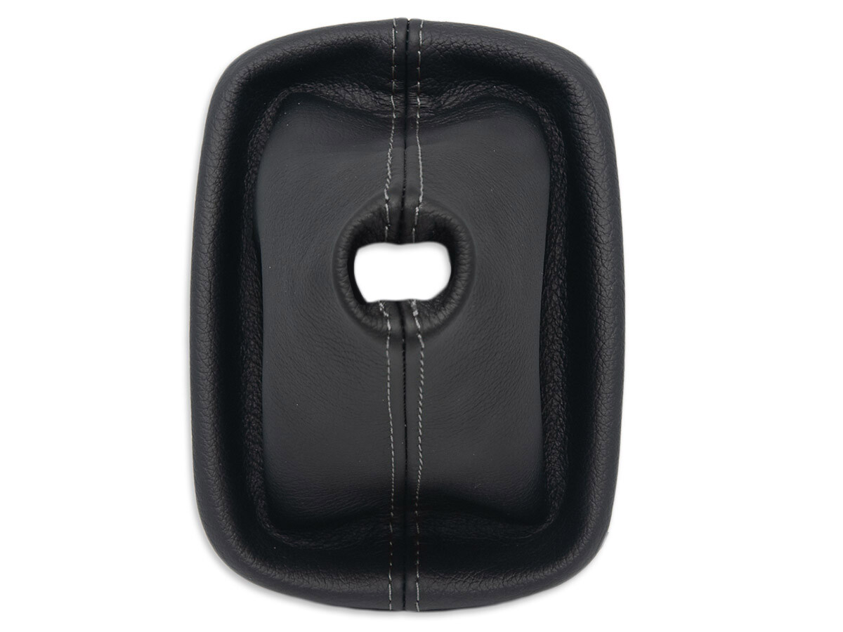 FOR AUDI A6 C5 1997-2001 GEAR SHIFT BOOT GAITER LEATHER STITCHING GRAY + FRAME