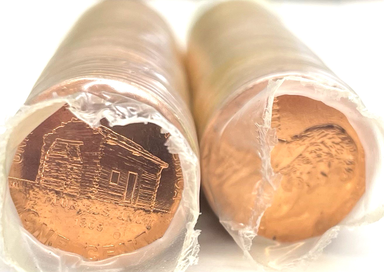 2009 D Lincoln Cent Roll Lot Early Childhood Log Cabin Unc Bank Roll 100 Pennies