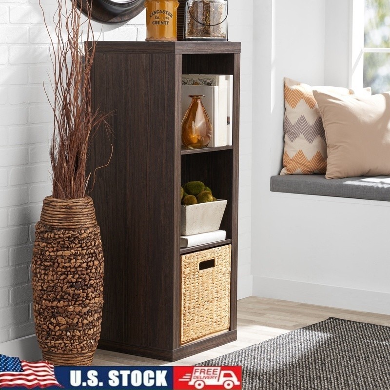 3-Cube Storage Organizer Open Back Design Versatile Home Office Display Unit New