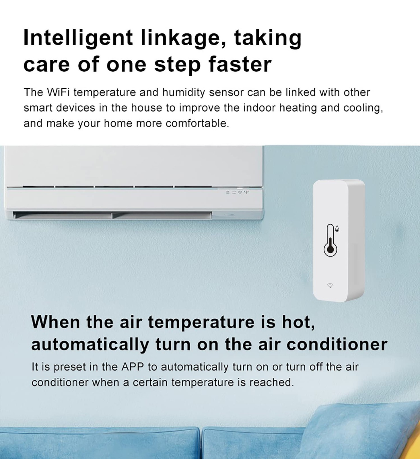 4-Pack WiFi Temperature Humidity Sensor: Wireless