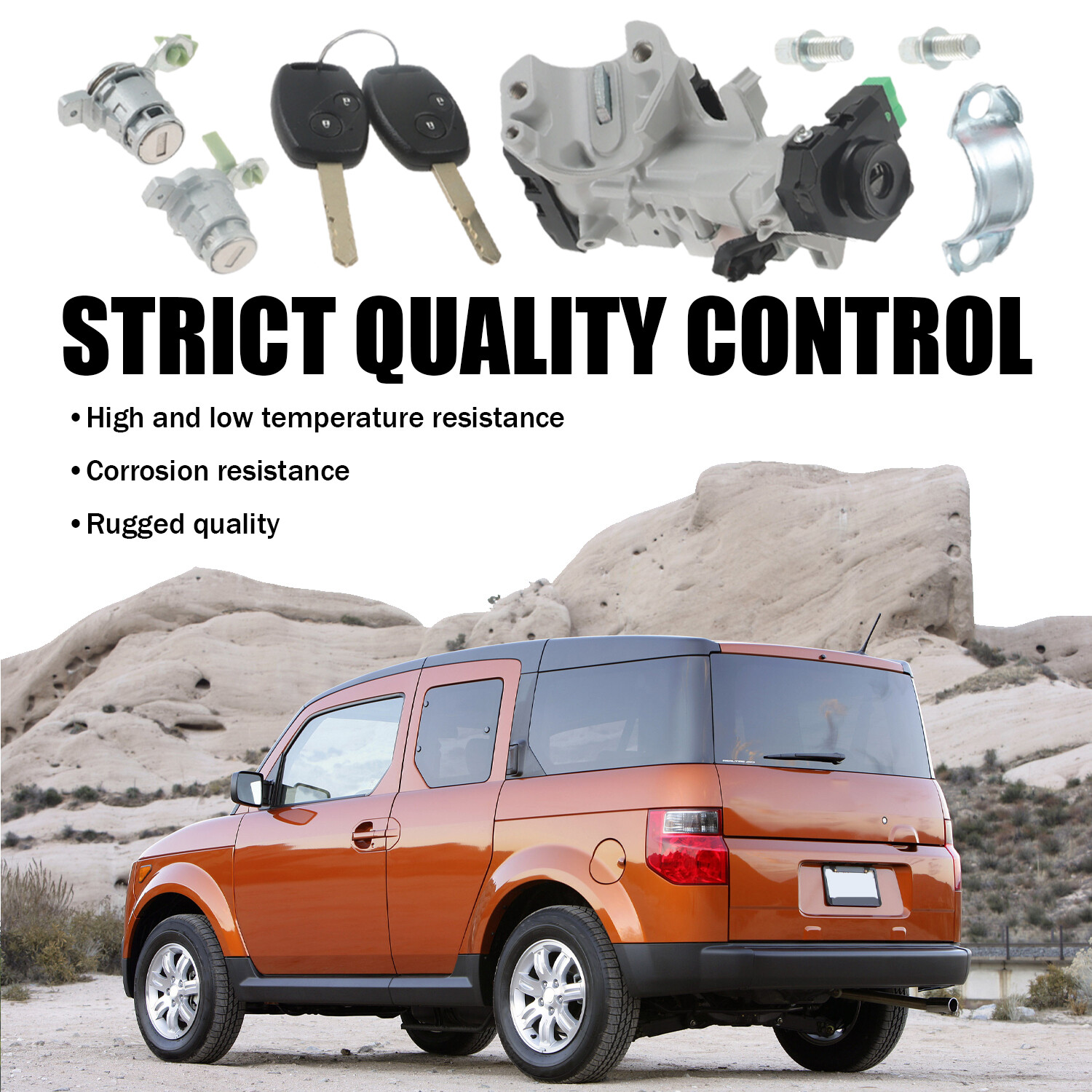 Ignition Switch & Door Lock Cylinder System Device for 02-06 Honda CR-V USA