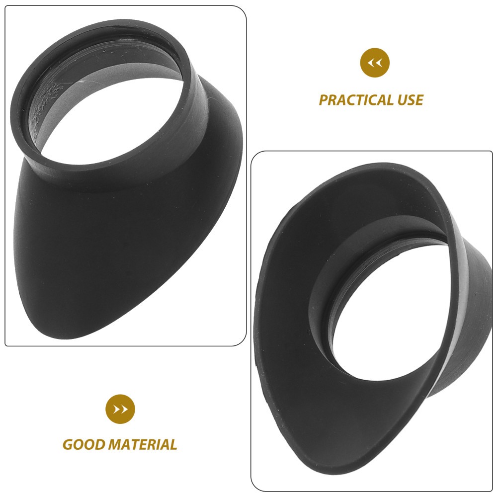 2Pcs Black Rubber Microscope Eyepiece Covers Durable Caps for Binoculars