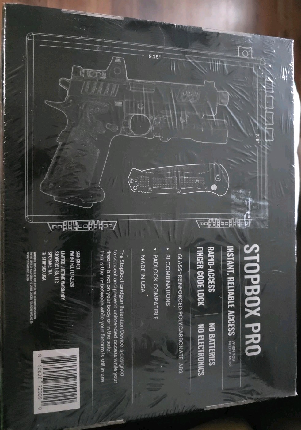 Stop Box Pro Rapid Access Gun Safe