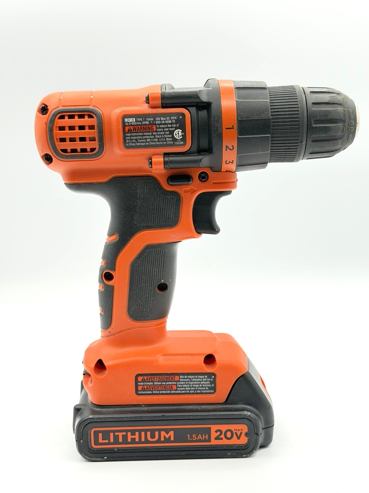 BLACK + DECKER LDX120 20V Cordless Drill Driver TOOL + Battery + Charger Bundle!