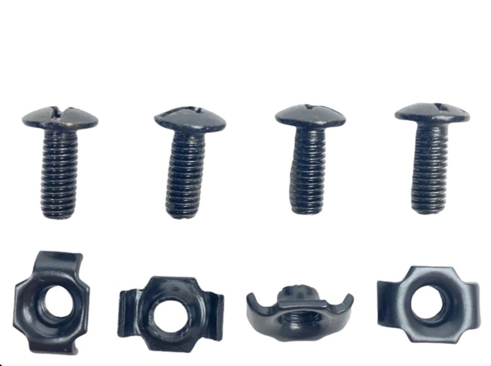 12.5mm ACH MICH HELMET HARDWARE SET 4-POINT CHINSTRAP SCREW BOLT & NUT 4pk New